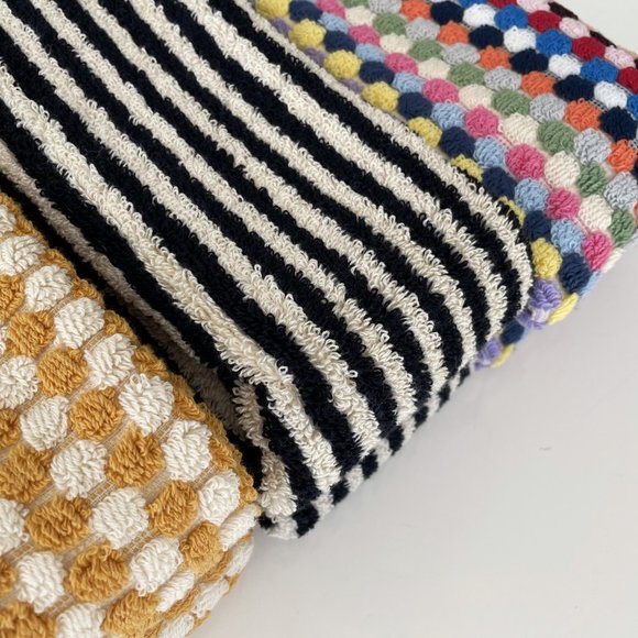 6 Black Kitchen Towels - Double Sided Pom Pom Turkish - Picture 9 of 9